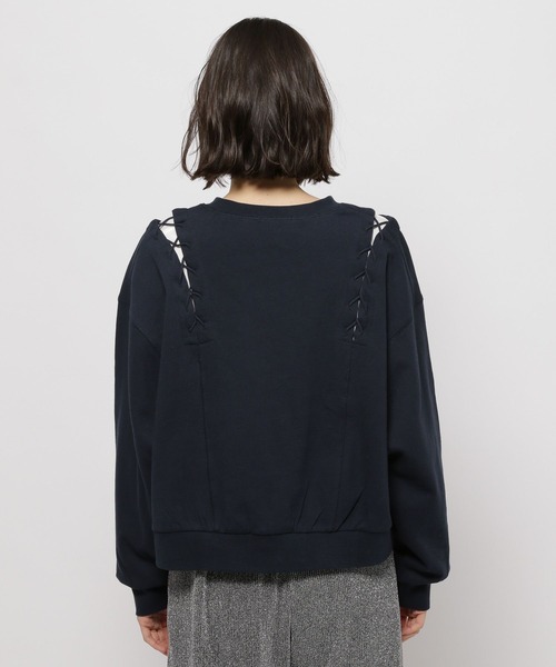 niko and...（ニコアンド）の「レースアッププリントプルオーバー（Tシャツ/カットソー・レディース・グレー/ナチュラル/ネイビー・LARGE/MEDIUM）」の18枚目の写真