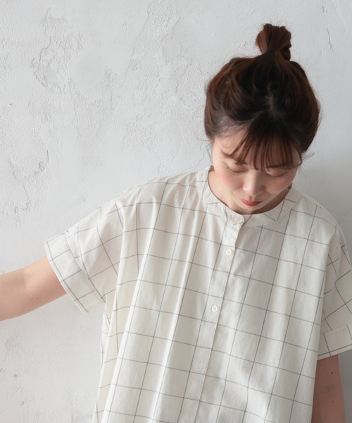 Yuu☆様ご予約品　　　　　　未使用☆soulberry 爽涼チェックのブラウス 爽涼チェックのブラウス（シャツ/ブラウス）｜soulberry（ソウル