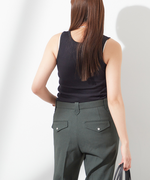 journal standard L'essage（ジャーナルスタンダードレサージュ）の「【TanC TOKYO/タンクトウキョウ】SKIN TOP：タンクトップ（タンクトップ・レディース・ブラック/ホワイト/アイボリー・FREE）」の8枚目の写真