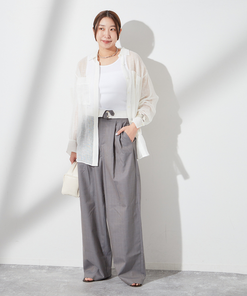 journal standard L'essage（ジャーナルスタンダードレサージュ）の「【TanC TOKYO/タンクトウキョウ】SKIN TOP：タンクトップ（タンクトップ・レディース・ブラック/ホワイト/アイボリー・FREE）」の10枚目の写真