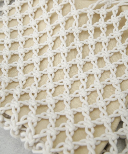 NANO universe（ナノユニバース）の「インポーチ付きマクラメバッグ（トートバッグ・レディース・アイボリー/ブラウン/グリーン/イエロー・FREE）」の12枚目の写真