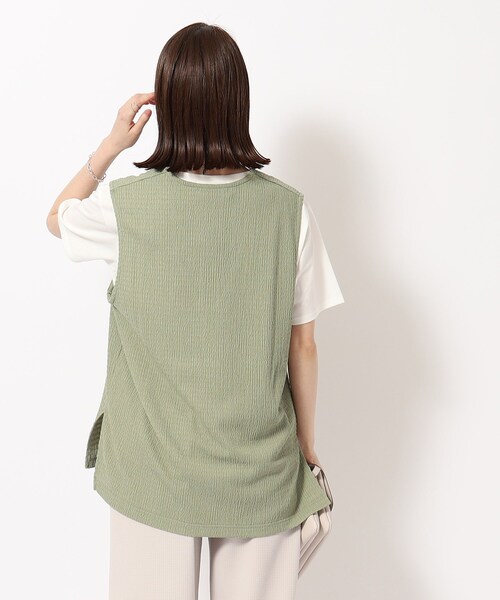 SHOO・LA・RUE(シューラルー)の「◆【洗える/2点セット】さらさらVネックベスト+Tシャツ(その他トップス・レディース・ライトグレー/グリーン/ブラック/ライトブルー・02/03/04)」の22枚目の写真