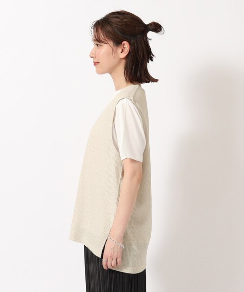 SHOO・LA・RUE(シューラルー)の「◆【洗える/2点セット】さらさらVネックベスト+Tシャツ(その他トップス・レディース・ライトグレー/グリーン/ブラック/ライトブルー・02/03/04)」の18枚目の写真