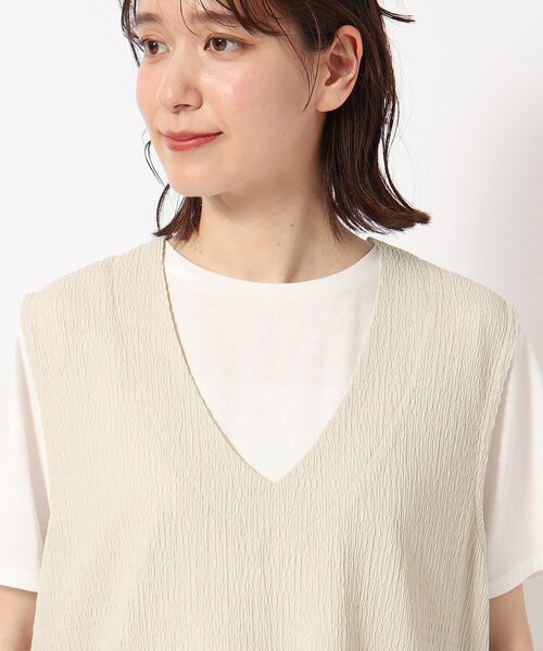 SHOO・LA・RUE(シューラルー)の「◆【洗える/2点セット】さらさらVネックベスト+Tシャツ(その他トップス・レディース・ライトグレー/グリーン/ブラック/ライトブルー・02/03/04)」の20枚目の写真