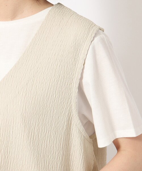 SHOO・LA・RUE(シューラルー)の「◆【洗える/2点セット】さらさらVネックベスト+Tシャツ(その他トップス・レディース・ライトグレー/グリーン/ブラック/ライトブルー・02/03/04)」の9枚目の写真