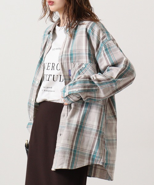 GERRY(ジェリー)の「GERRY ヘビーツイル チェック 長袖 シャツ(シャツ/ブラウス・メンズ・ベージュ/チャコール・L/M/LL)」の16枚目の写真