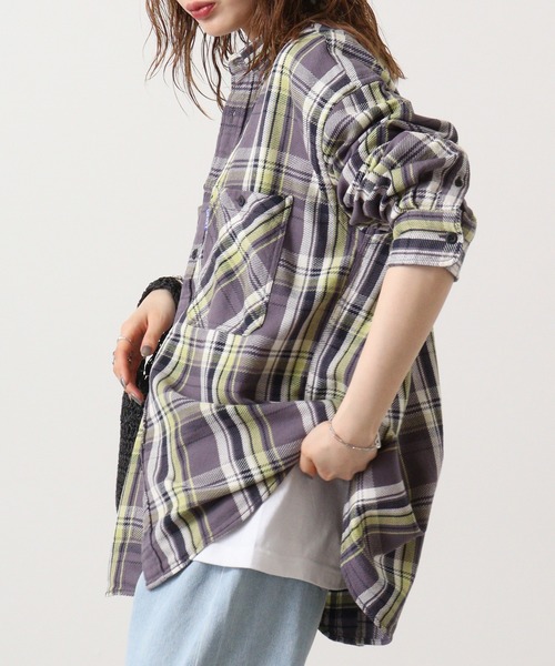 GERRY(ジェリー)の「GERRY ヘビーツイル チェック 長袖 シャツ(シャツ/ブラウス・メンズ・ベージュ/チャコール・L/M/LL)」の10枚目の写真