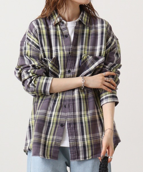 GERRY(ジェリー)の「GERRY ヘビーツイル チェック 長袖 シャツ(シャツ/ブラウス・メンズ・ベージュ/チャコール・L/M/LL)」の9枚目の写真