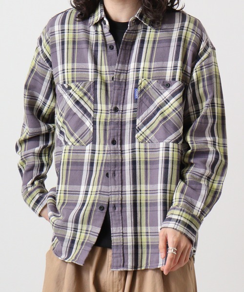 GERRY(ジェリー)の「GERRY ヘビーツイル チェック 長袖 シャツ(シャツ/ブラウス・メンズ・ベージュ/チャコール・L/M/LL)」の3枚目の写真