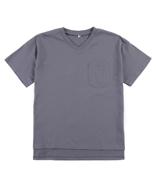 En serio TOKYO（エンソリオトーキョー）の「ポケット付き Vネック Tシャツ(無地)（Tシャツ/カットソー・レディース・ブルー/グレイッシュベージュ/グリーン・MEDIUM）」の5枚目の写真