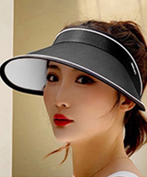 Miniministore(ミニミニストア)の「韓国サンバイザー つば広 レディース 夏(サンバイザー・レディース・ライトピンク/ラベンダー/ブルー/アイボリー/ブラック/オレンジ・FREE)」の11枚目の写真
