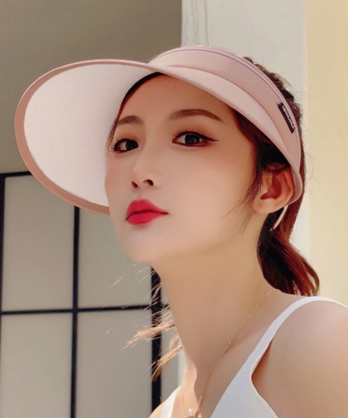 Miniministore(ミニミニストア)の「韓国サンバイザー つば広 レディース 夏(サンバイザー・レディース・ライトピンク/ラベンダー/ブルー/アイボリー/ブラック/オレンジ・FREE)」の13枚目の写真