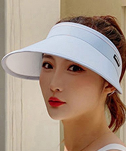 Miniministore(ミニミニストア)の「韓国サンバイザー つば広 レディース 夏(サンバイザー・レディース・ライトピンク/ラベンダー/ブルー/アイボリー/ブラック/オレンジ・FREE)」の19枚目の写真