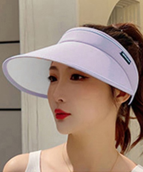 Miniministore(ミニミニストア)の「韓国サンバイザー つば広 レディース 夏(サンバイザー・レディース・ライトピンク/ラベンダー/ブルー/アイボリー/ブラック/オレンジ・FREE)」の20枚目の写真