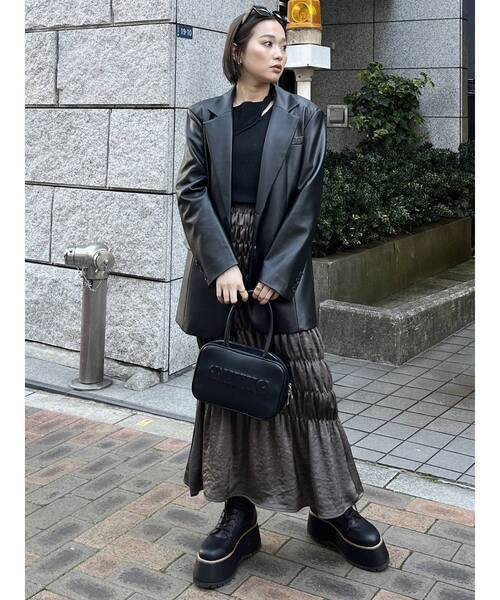 MURUA(ムルーア)の「シャーリングスカート(スカート・レディース・オレンジ/カーキ/ブラウン・FREE)」の18枚目の写真