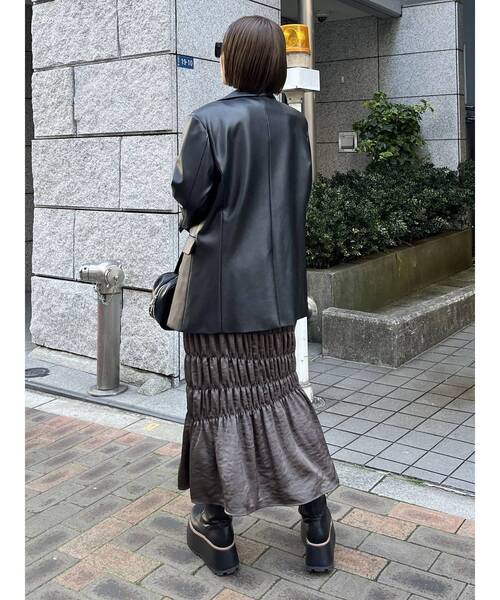 MURUA(ムルーア)の「シャーリングスカート(スカート・レディース・オレンジ/カーキ/ブラウン・FREE)」の21枚目の写真