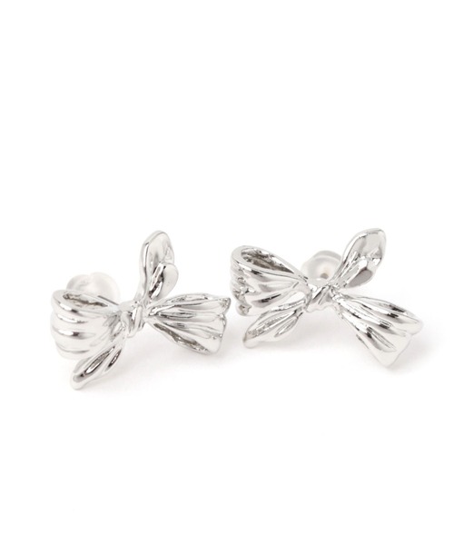 niko and...（ニコアンド）の「リボンピアス（ピアス（両耳用）・レディース・グレー・0）」の4枚目の写真