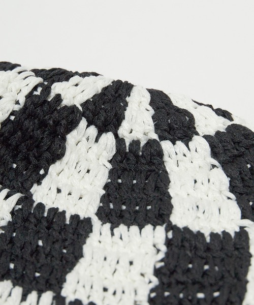 Ampersand（アンパサンド）の「Ampersand/アンパサンド ベビーかぎ針編みHAT ハット（ハット・キッズ・ブルー/マルチ/チェック・46/48）」の4枚目の写真