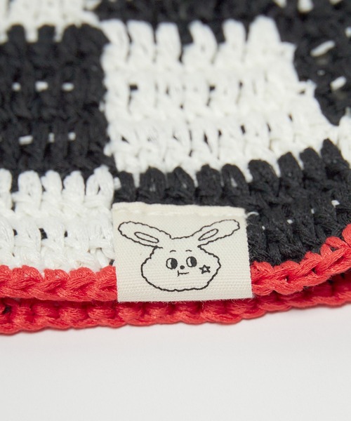 Ampersand（アンパサンド）の「Ampersand/アンパサンド ベビーかぎ針編みHAT ハット（ハット・キッズ・ブルー/マルチ/チェック・46/48）」の5枚目の写真