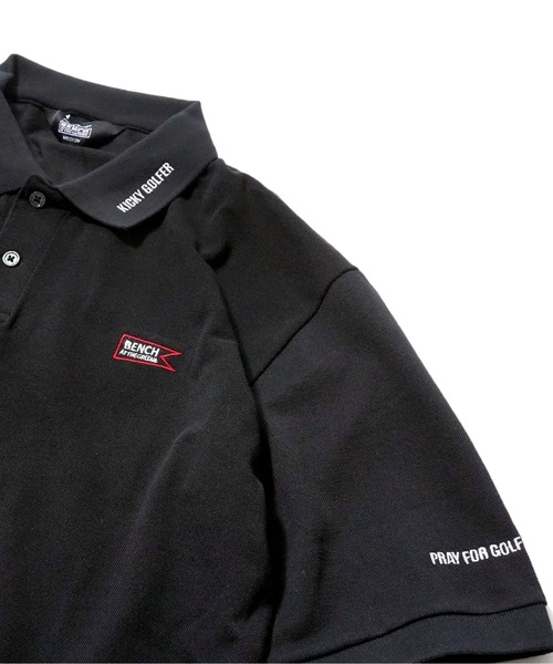 BENCH AT THE GREENE GOLF(ベンチアットザグリーンゴルフ)の「BENCH AT THE GREENE GOLF / POLO SHIRT(Tシャツ/カットソー・メンズ・ブラック/オフホワイト/グリーン・MEDIUM/LARGE/X-LARGE)」の9枚目の写真