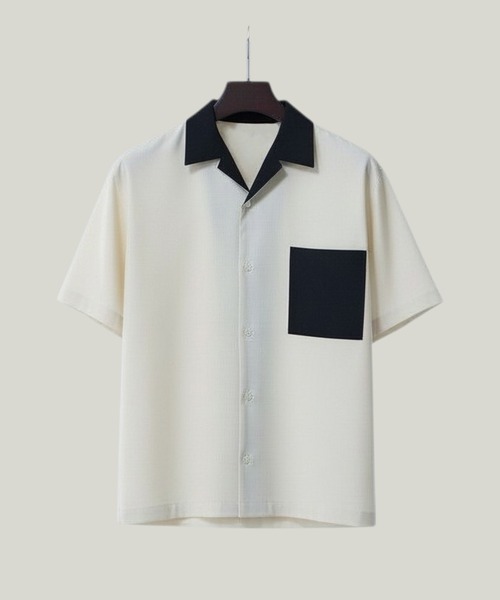 セール】SUMMER WOOL バイカラーシャツ｜セットアップ着用可能（シャツ