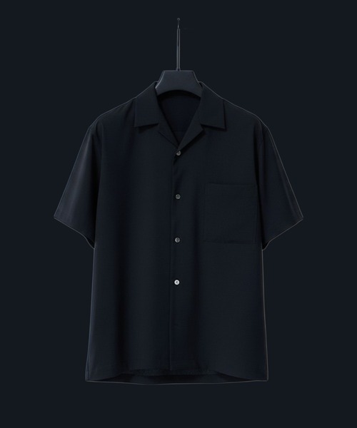 UNITED TOKYO フラッグバイカラーブラウス 長袖 日本製 black UNITED TOKYO（ユナイテッドトウキョウ）の「フラッグバイカラー