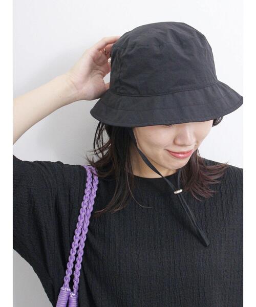 Samansa Mos2 blue（サマンサモスモスブルー）の「ストラップ付バケットハット（ハット・レディース・カーキ/ブラック/キナリ・F）」の3枚目の写真