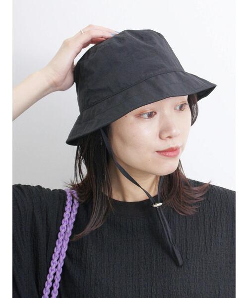 Samansa Mos2 blue（サマンサモスモスブルー）の「ストラップ付バケットハット（ハット・レディース・カーキ/ブラック/キナリ・F）」の6枚目の写真