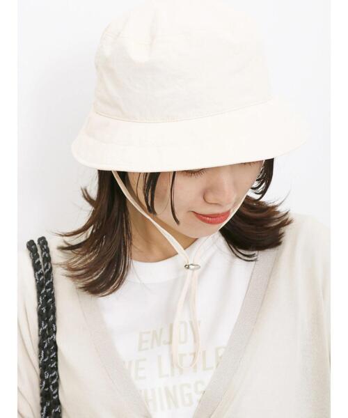 Samansa Mos2 blue（サマンサモスモスブルー）の「ストラップ付バケットハット（ハット・レディース・カーキ/ブラック/キナリ・F）」の11枚目の写真