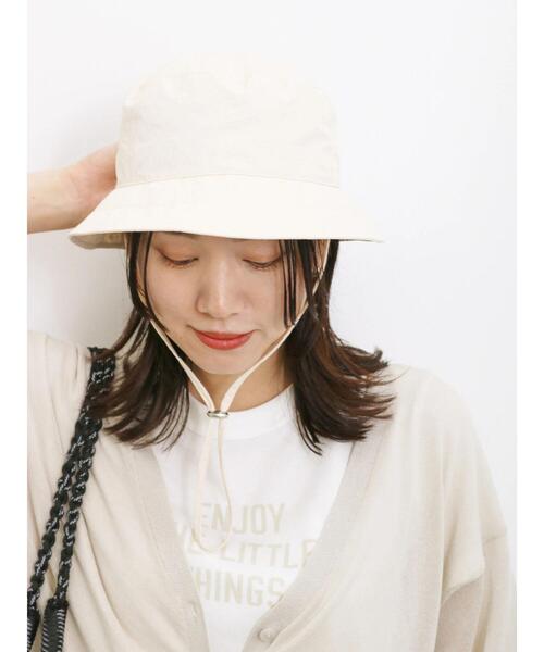 Samansa Mos2 blue（サマンサモスモスブルー）の「ストラップ付バケットハット（ハット・レディース・カーキ/ブラック/キナリ・F）」の12枚目の写真