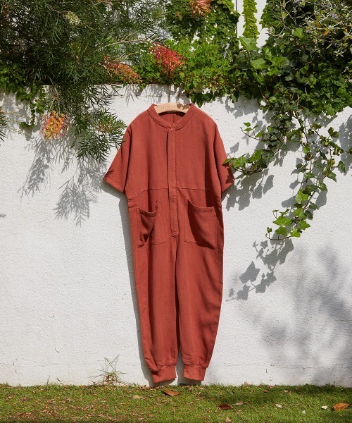 riziere（リジェール）の「フロントファスナーサコッシュ付きオールインワン2点セット（つなぎ/オールインワン・キッズ・テラコッタ/ベージュ・90/100/110/120/130/140/150）」の17枚目の写真