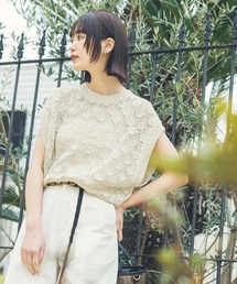 Liyoca | スラブヤーン透かしニットベスト(ニット/セーター)