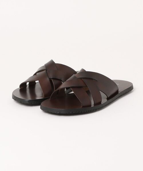 Daniele Lepori（ダニエル レポリ）の「DANIELE LEPOLI / DL9783001AA/ レザーサンダル（サンダル・メンズ・ダークブラウン/ブラック・42/41/44/43/40）」の2枚目の写真