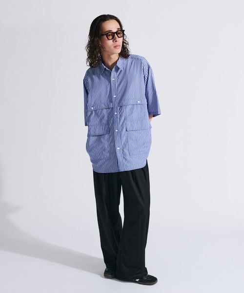 MULTI POCKET STRIPE SHIRT / マルチポケットストライプシャツ（シャツ