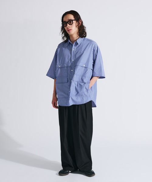 MULTI POCKET STRIPE SHIRT / マルチポケットストライプシャツ（シャツ