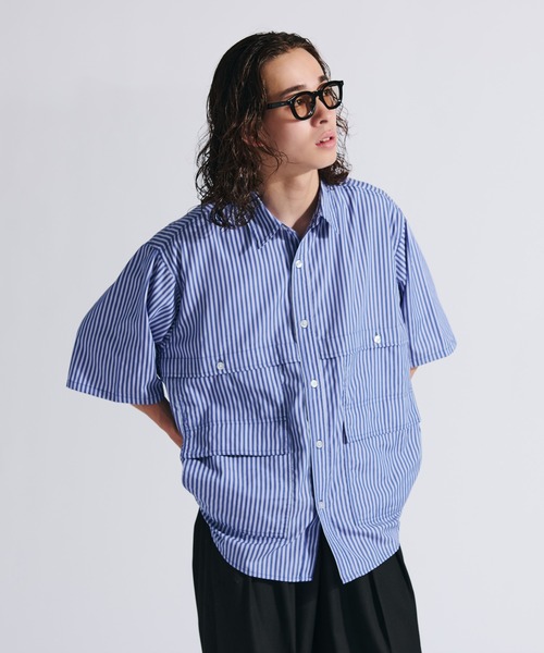 MULTI POCKET STRIPE SHIRT / マルチポケットストライプシャツ（シャツ
