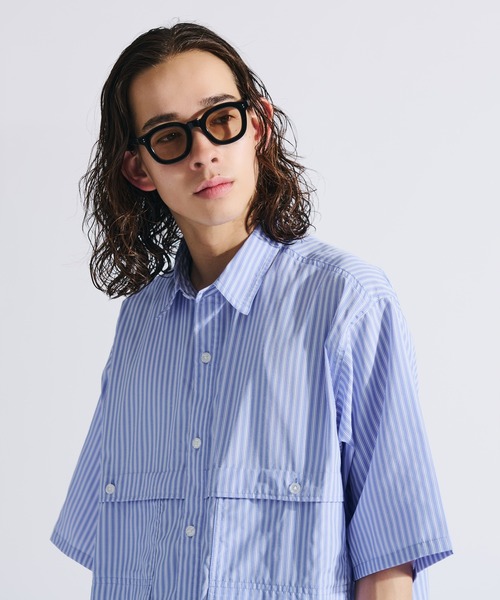 WETTEMPT（ウィテンプト）の「MULTI POCKET STRIPE SHIRT / マルチ