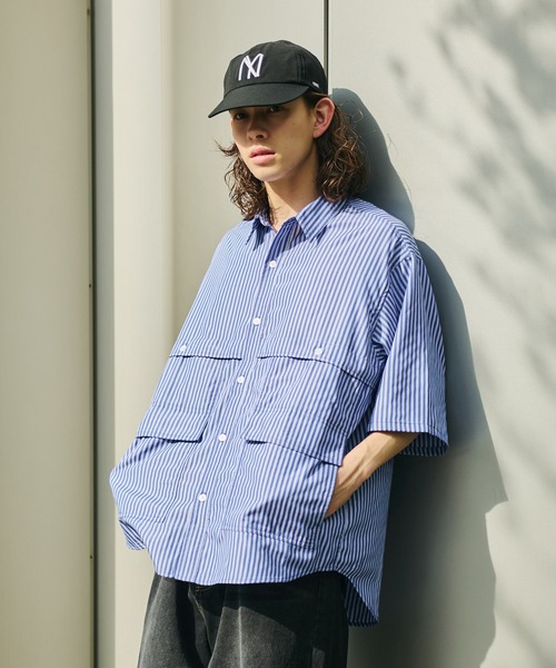 MULTI POCKET STRIPE SHIRT / マルチポケットストライプシャツ（シャツ