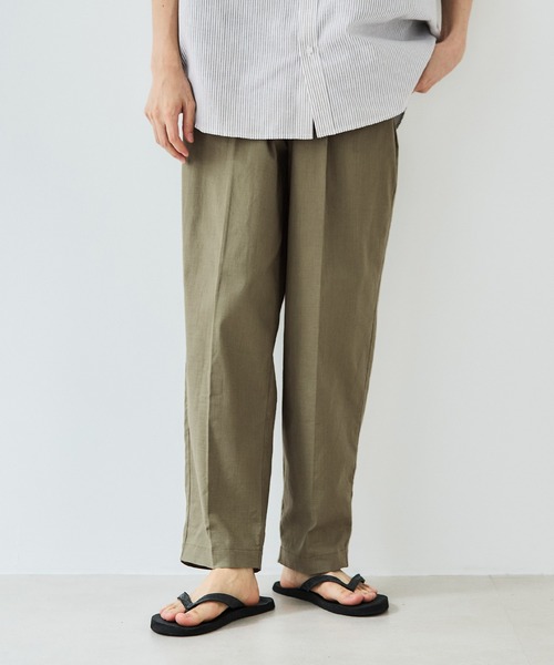 coca(coca)(コカ)の「メンズ リネンタッチイージーテーパードパンツ(その他パンツ・メンズ・ベージュ/カーキ・M/L/XL)」の1枚目の写真