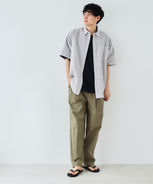 coca(coca)(コカ)の「メンズ リネンタッチイージーテーパードパンツ(その他パンツ・メンズ・ベージュ/カーキ・M/L/XL)」の7枚目の写真