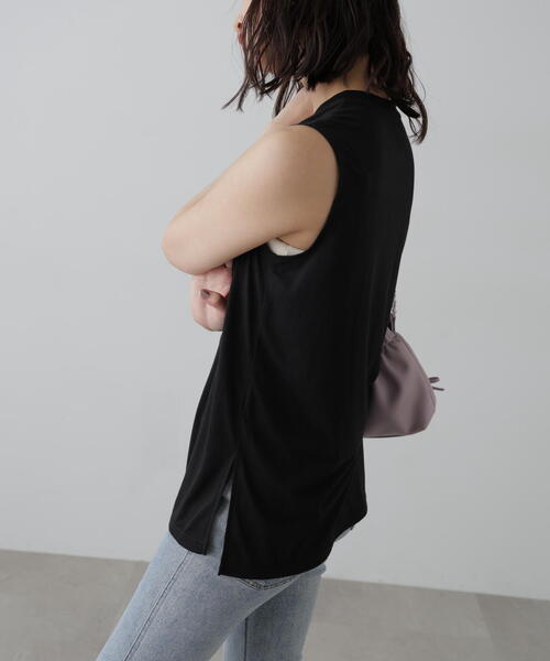 FREE'S MART(フリーズマート)の「◆サイドスリットタンクトップ(タンクトップ・レディース・ブラック/グリーン/ホワイト・FREE)」の12枚目の写真