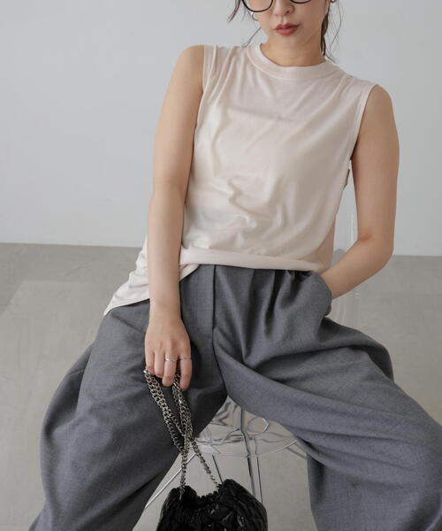 FREE'S MART(フリーズマート)の「◆サイドスリットタンクトップ(タンクトップ・レディース・ブラック/グリーン/ホワイト・FREE)」の19枚目の写真