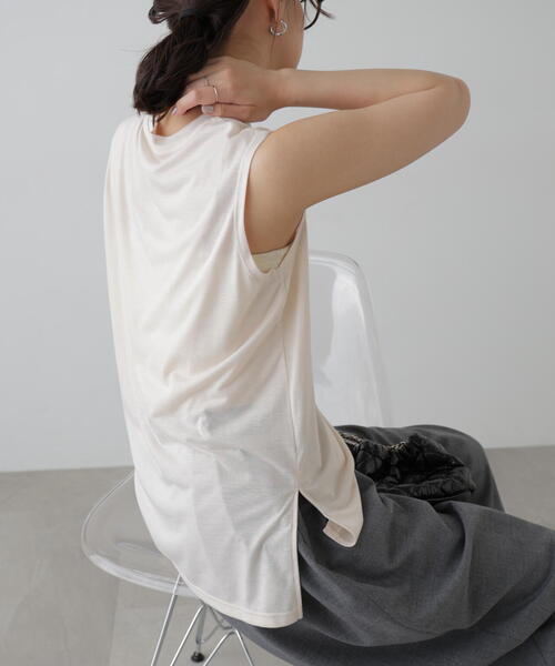 FREE'S MART(フリーズマート)の「◆サイドスリットタンクトップ(タンクトップ・レディース・ブラック/グリーン/ホワイト・FREE)」の20枚目の写真