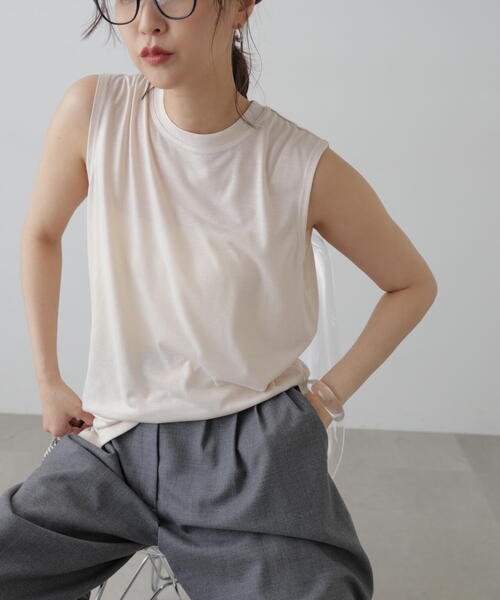 FREE'S MART(フリーズマート)の「◆サイドスリットタンクトップ(タンクトップ・レディース・ブラック/グリーン/ホワイト・FREE)」の22枚目の写真