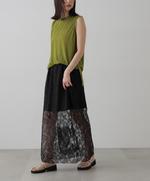 FREE'S MART(フリーズマート)の「◆サイドスリットタンクトップ(タンクトップ・レディース・ブラック/グリーン/ホワイト・FREE)」の5枚目の写真