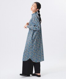 BEAMS BOY / リバティ スタンドカラー ロングスリーブ ワンピース 24AW