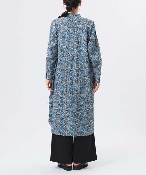 BEAMS BOY（ビームスボーイ）の「BEAMS BOY / リバティ スタンドカラー ロングスリーブ ワンピース 24AW（シャツワンピース・レディース・ネイビー/ブラック・ONE SIZE）」の9枚目の写真