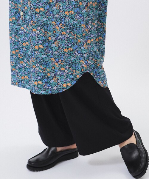 BEAMS BOY（ビームスボーイ）の「BEAMS BOY / リバティ スタンドカラー ロングスリーブ ワンピース 24AW（シャツワンピース・レディース・ネイビー/ブラック・ONE SIZE）」の12枚目の写真