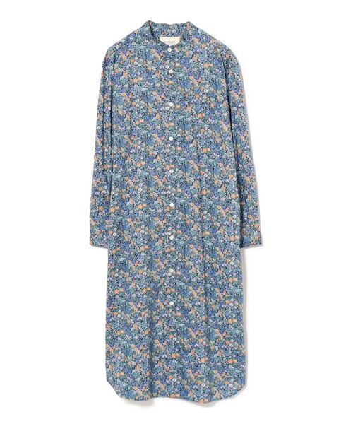 BEAMS BOY（ビームスボーイ）の「BEAMS BOY / リバティ スタンドカラー ロングスリーブ ワンピース 24AW（シャツワンピース・レディース・ネイビー/ブラック・ONE SIZE）」の14枚目の写真