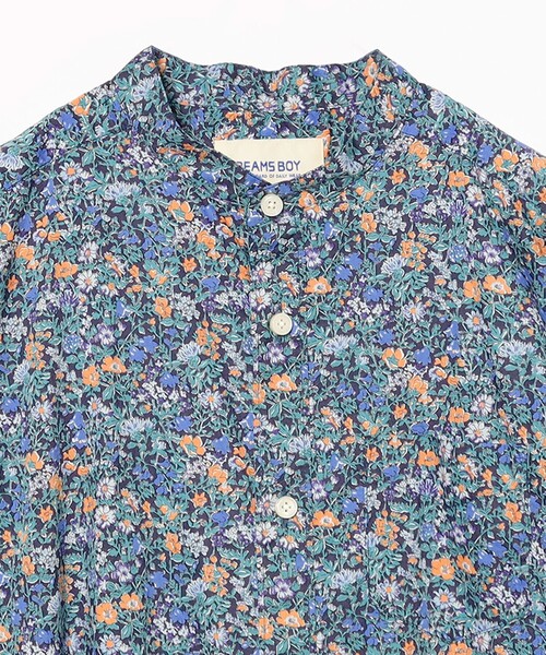 BEAMS BOY（ビームスボーイ）の「BEAMS BOY / リバティ スタンドカラー ロングスリーブ ワンピース 24AW（シャツワンピース・レディース・ネイビー/ブラック・ONE SIZE）」の15枚目の写真